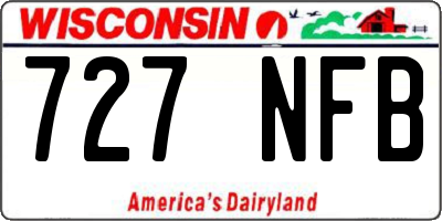 WI license plate 727NFB