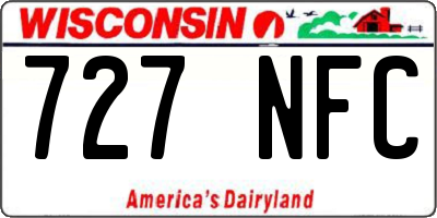 WI license plate 727NFC