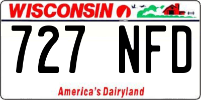 WI license plate 727NFD