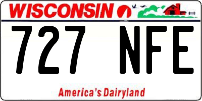 WI license plate 727NFE