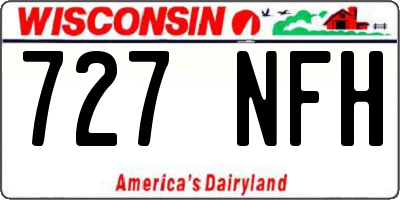 WI license plate 727NFH