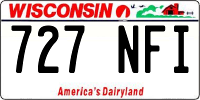 WI license plate 727NFI