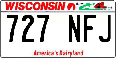 WI license plate 727NFJ