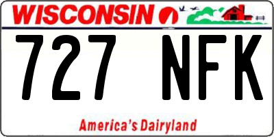 WI license plate 727NFK