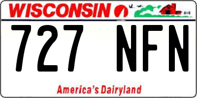 WI license plate 727NFN