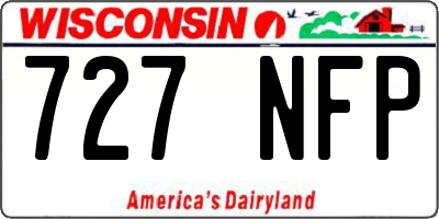 WI license plate 727NFP
