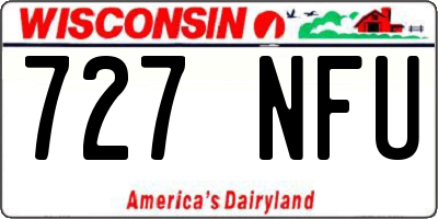 WI license plate 727NFU