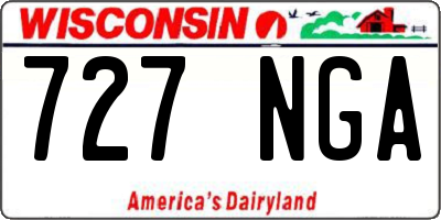 WI license plate 727NGA