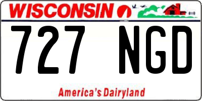 WI license plate 727NGD
