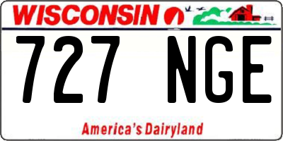 WI license plate 727NGE