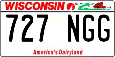 WI license plate 727NGG