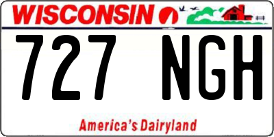 WI license plate 727NGH