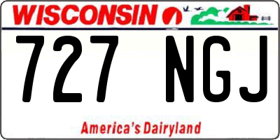 WI license plate 727NGJ