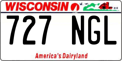 WI license plate 727NGL
