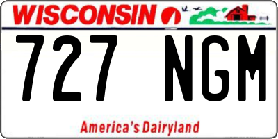 WI license plate 727NGM