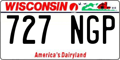 WI license plate 727NGP