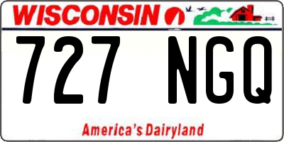 WI license plate 727NGQ