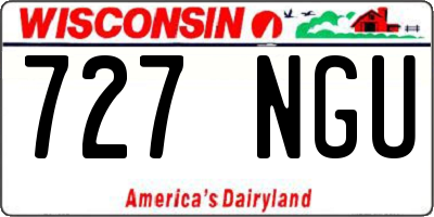 WI license plate 727NGU