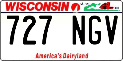 WI license plate 727NGV
