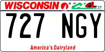 WI license plate 727NGY