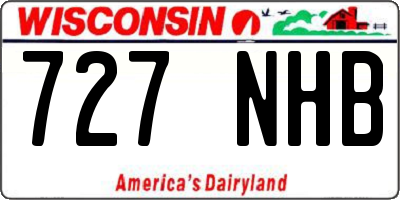 WI license plate 727NHB