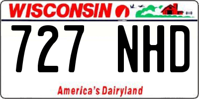 WI license plate 727NHD
