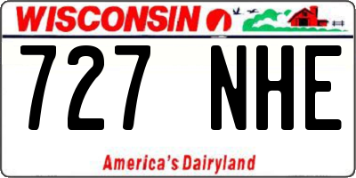 WI license plate 727NHE