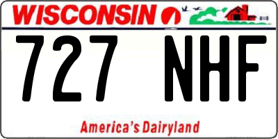 WI license plate 727NHF
