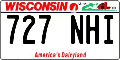 WI license plate 727NHI