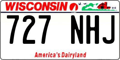 WI license plate 727NHJ