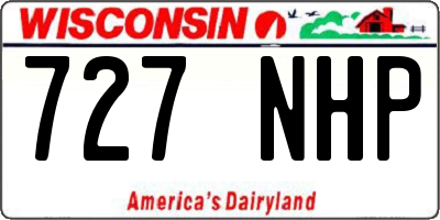 WI license plate 727NHP
