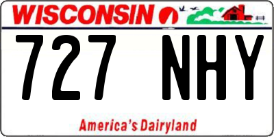 WI license plate 727NHY