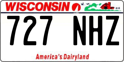 WI license plate 727NHZ