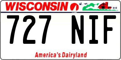 WI license plate 727NIF