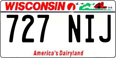 WI license plate 727NIJ