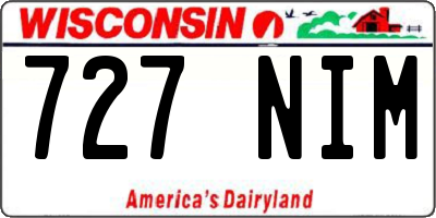 WI license plate 727NIM