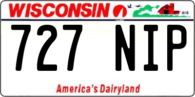 WI license plate 727NIP