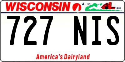 WI license plate 727NIS