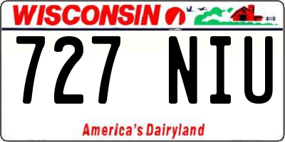WI license plate 727NIU