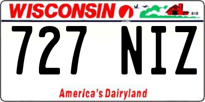 WI license plate 727NIZ