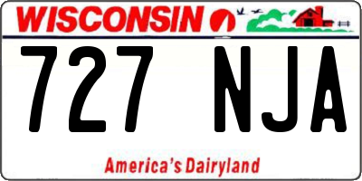WI license plate 727NJA