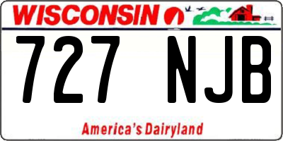 WI license plate 727NJB