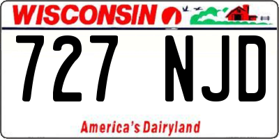 WI license plate 727NJD