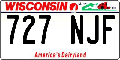 WI license plate 727NJF