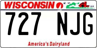 WI license plate 727NJG