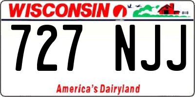 WI license plate 727NJJ