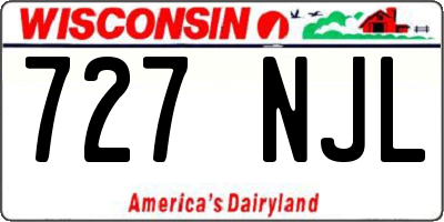 WI license plate 727NJL
