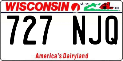 WI license plate 727NJQ