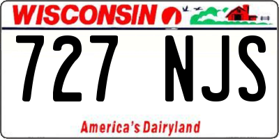WI license plate 727NJS
