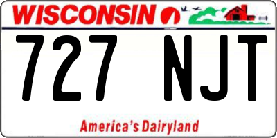 WI license plate 727NJT